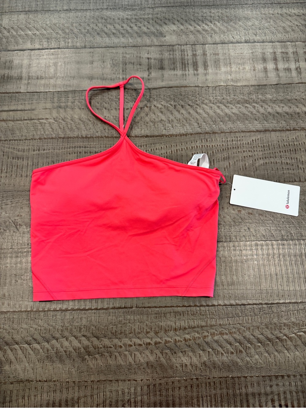 lululemon athletica Neon Pink Strappy Crop Tank
